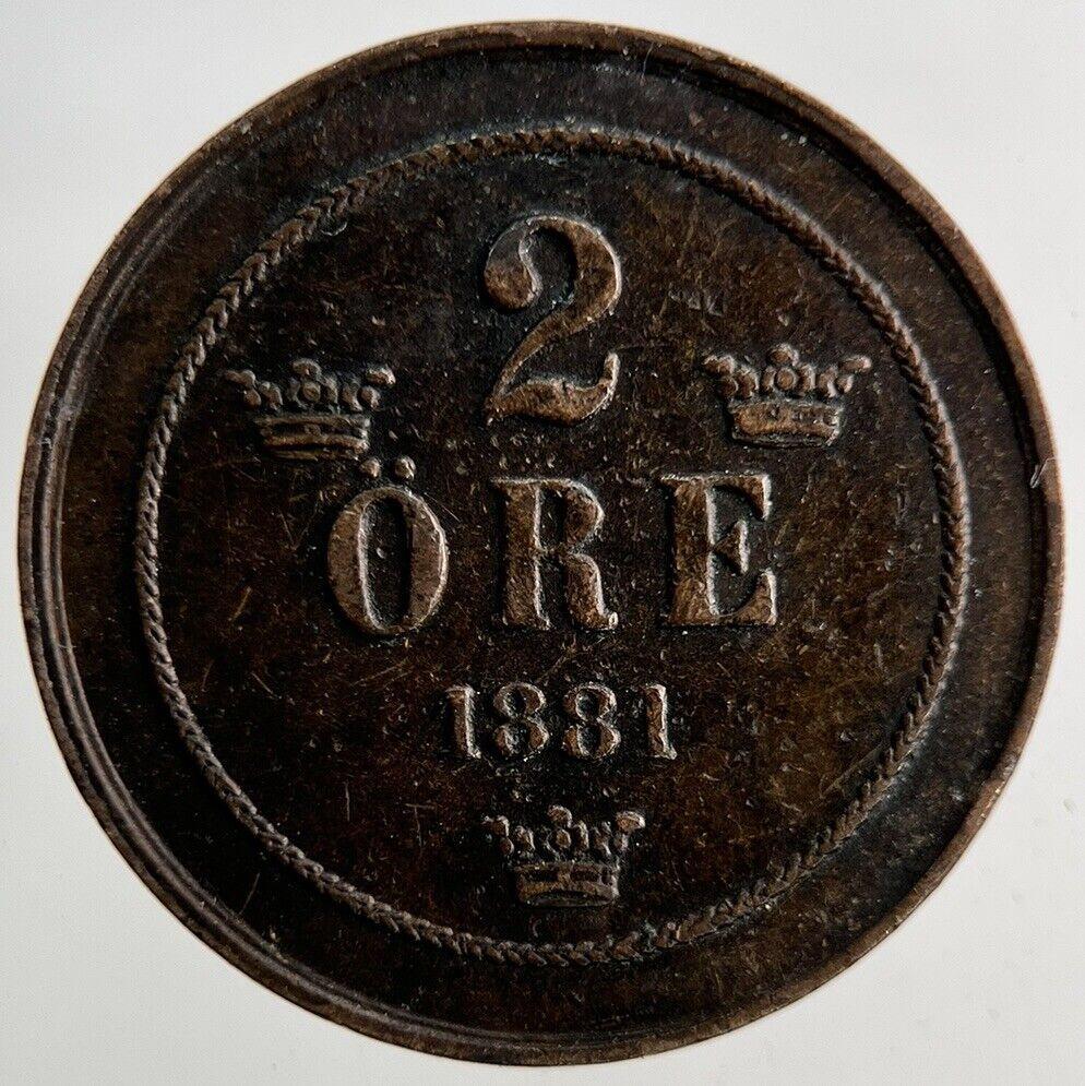 1881 Denmark 2 Ore Coin | Fine Collectable Grade