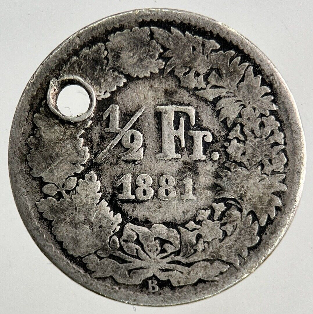 1881 Switzerland Swiss 1/2 Half Franc Silver Coin | Collectable Grade