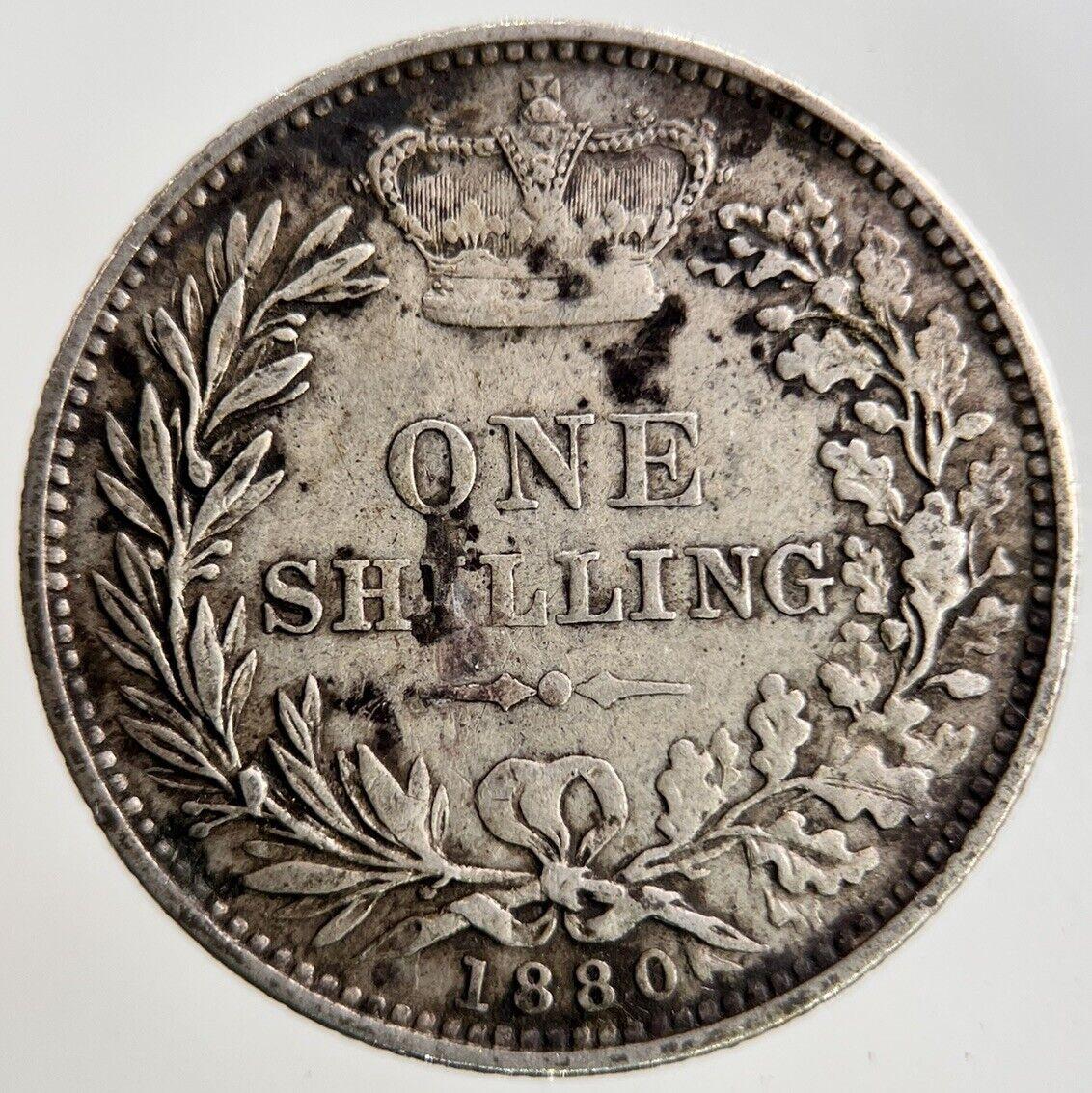1880 Victoria Shilling Silver Coin | Very High Grade