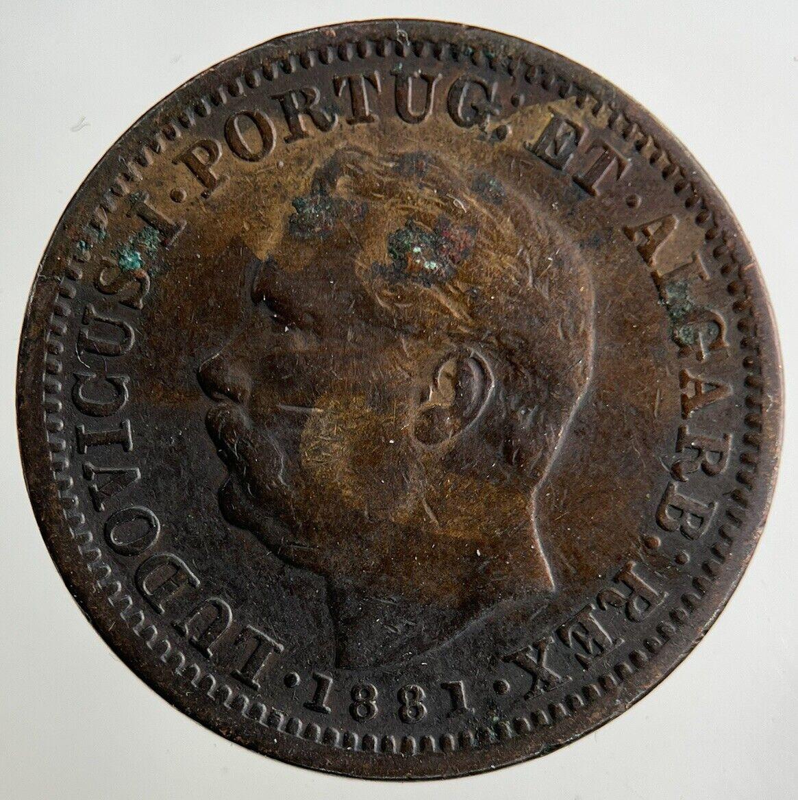 1881 India Portugal Quarto De Tanga Coin | Fine Collectable Grade