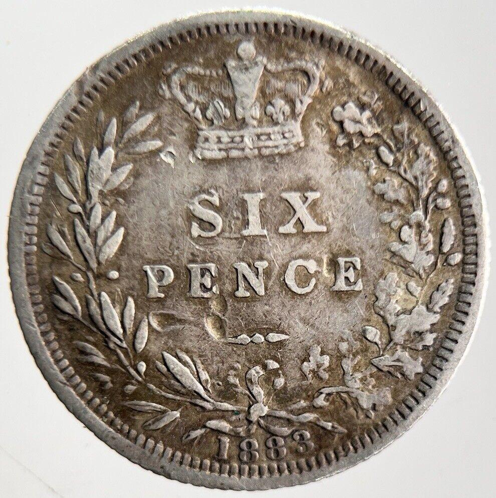 1883 Victoria Sixpence Silver Coin | Fine Collectable Grade | a4622