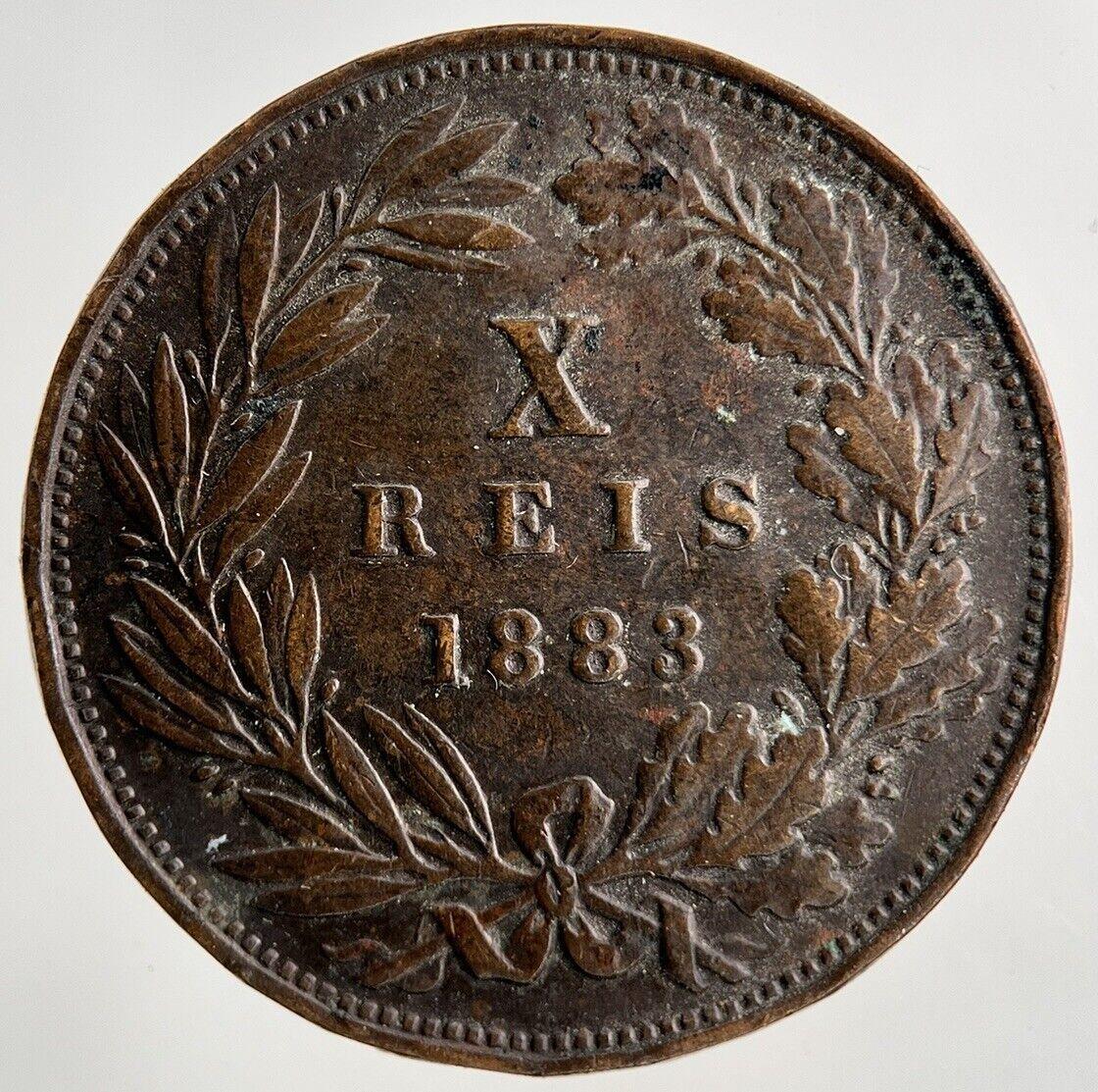1883 Portugal X 10 Reis Coin | Fine Collectable Grade