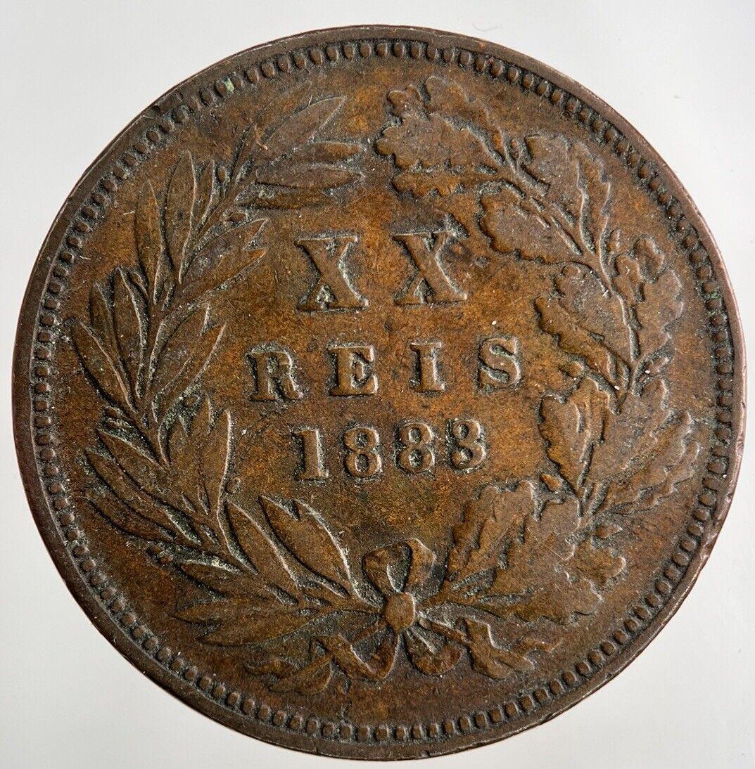 1883 Portugal XX 20 Reis Coin | Fine Collectable Grade