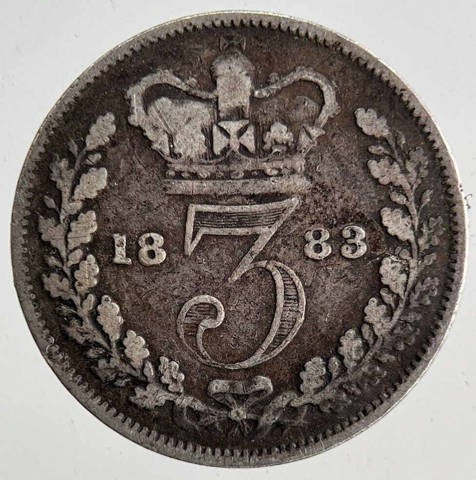 1883 Victoria Threepence Silver Coin | Fine Collectable Grade