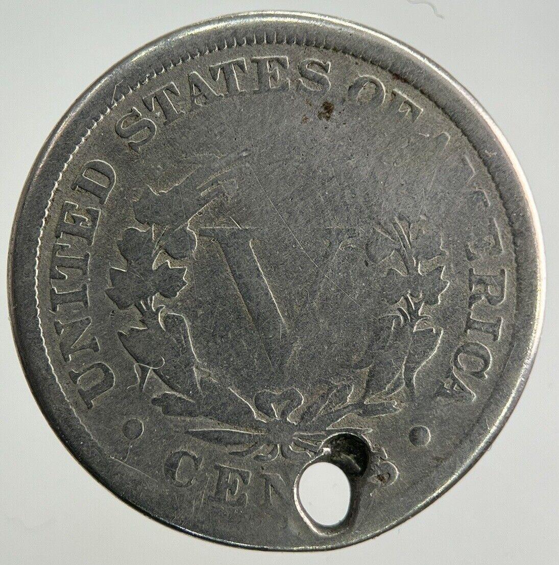 1884 US USA 5 Cents Nickel Coin | Fair Grade