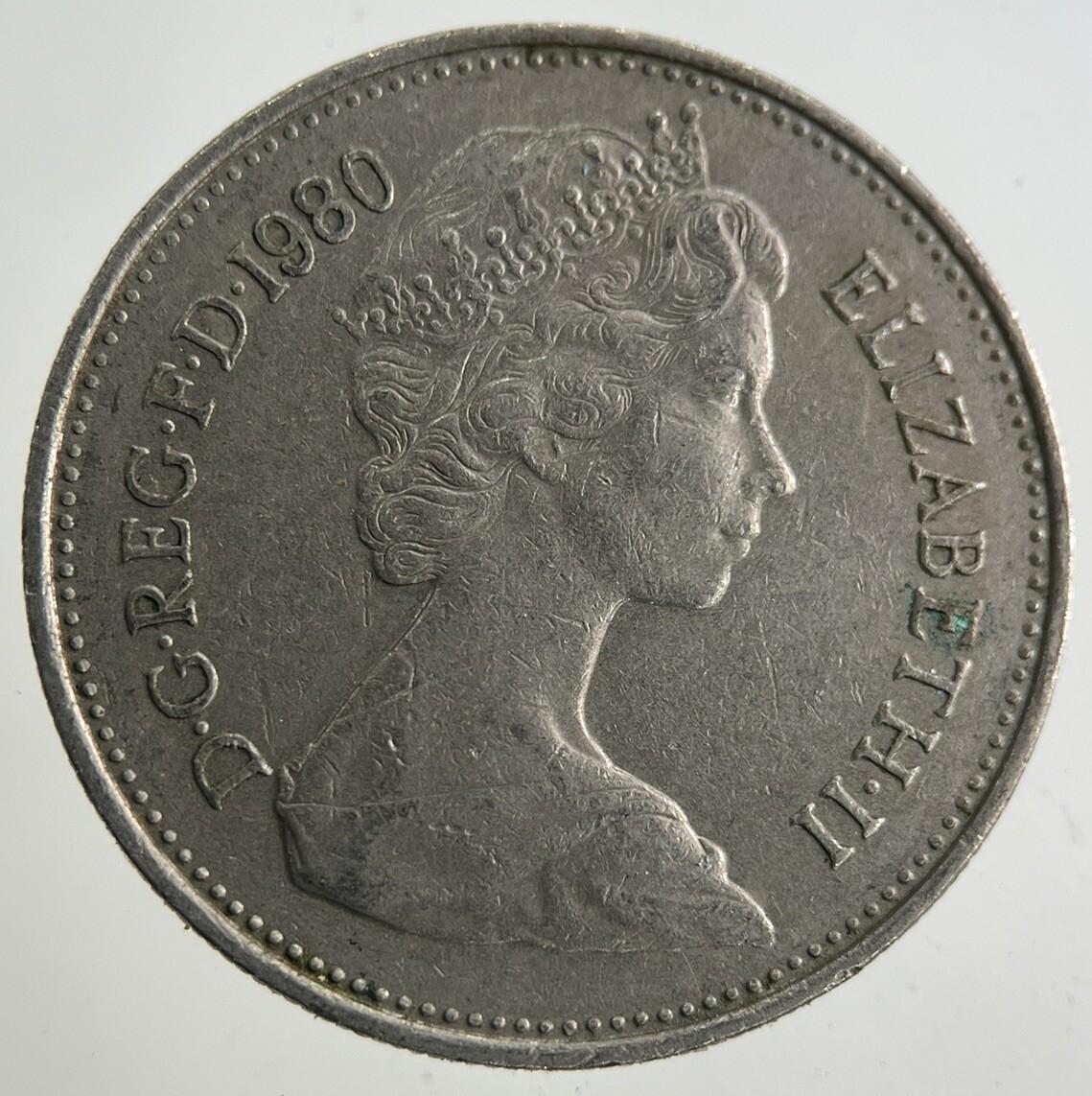 1980 Elizabeth II 2nd 5p Five-Pence Coin | Fine Collectable Grade