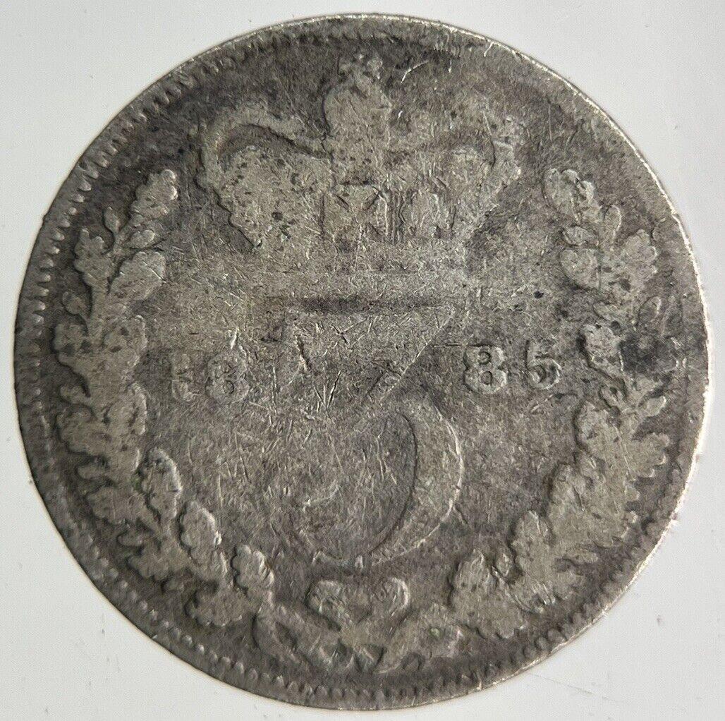 1885 Victoria Threepence Silver Coin | Collectable Grade