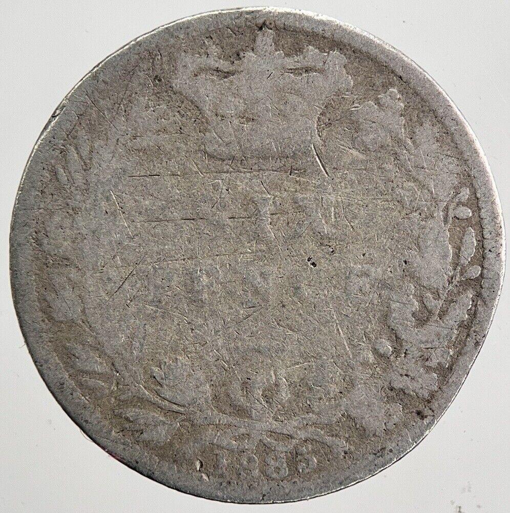 1885 Victoria Sixpence Silver Coin | Collectable Grade | a6009