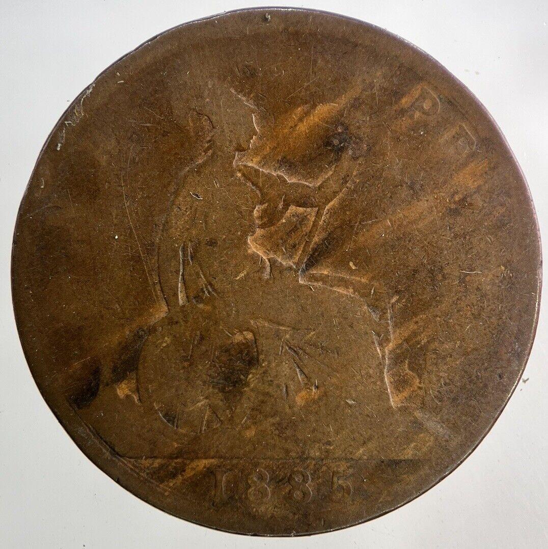 1885 Victoria One Penny Coin | Fair Grade