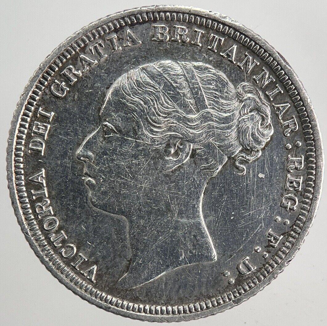 1885 Victoria Sixpence Silver Coin | Very Fine Grade | a6108