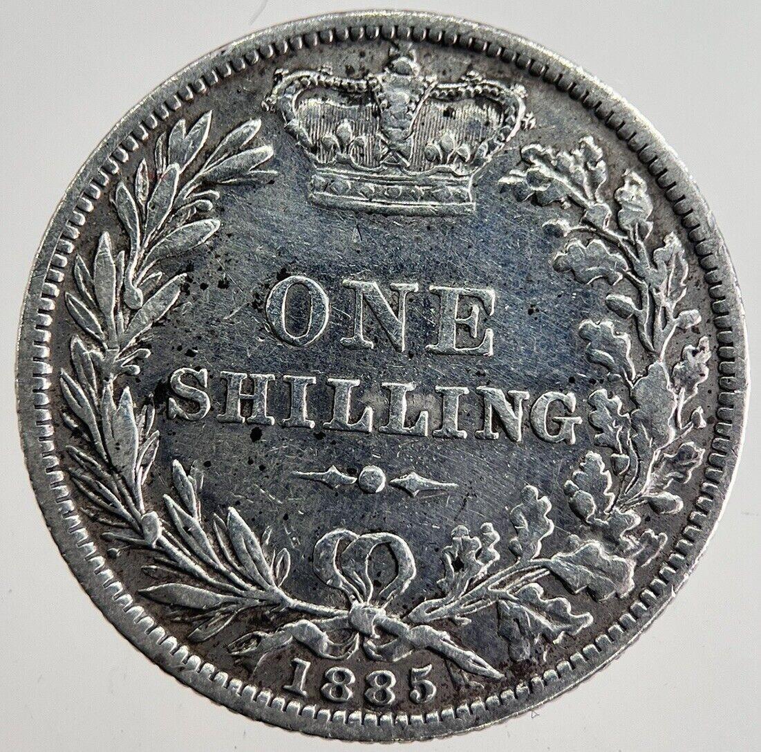 1885 Victoria Shilling Silver Coin | Fine Collectable Grade | a8649