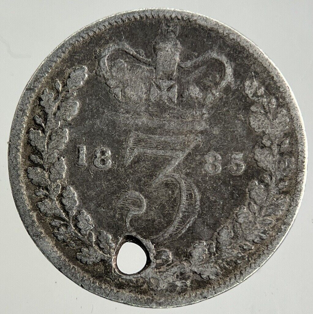 1885 Victoria Threepence Silver Coin | Collectable Grade