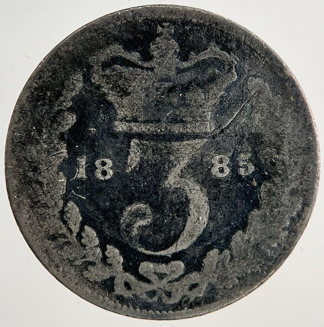 1885 Victoria Threepence Silver Coin | Collectable Grade