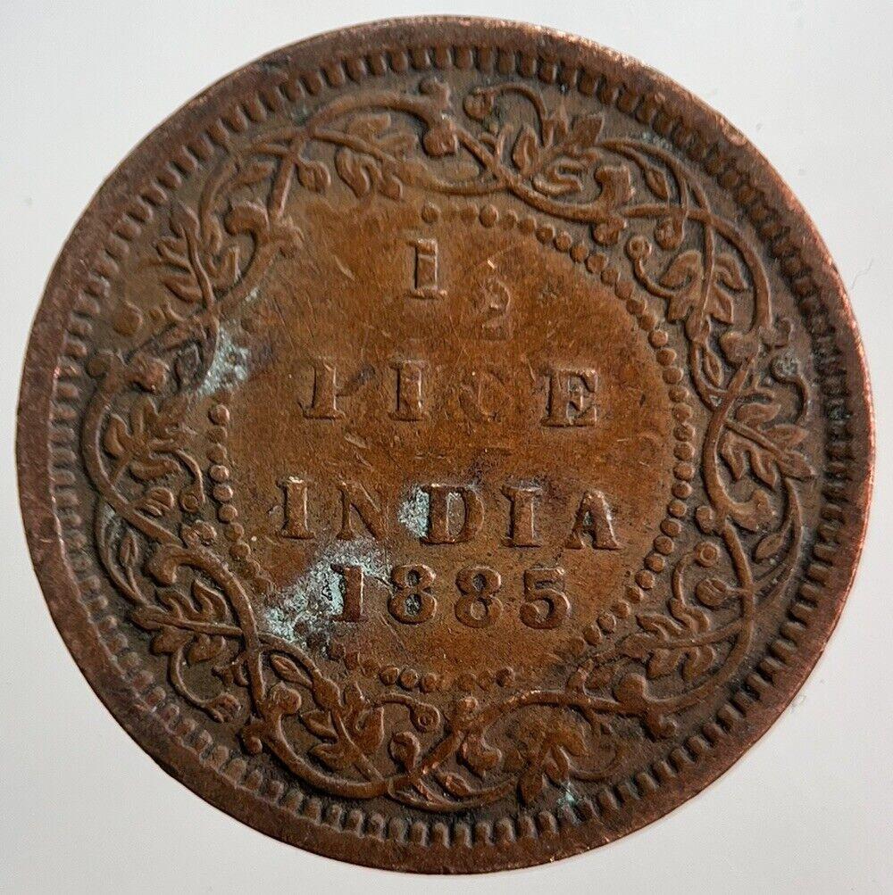 1885 India 1/2 Half Pice Coin | Fine Collectable Grade | a3586