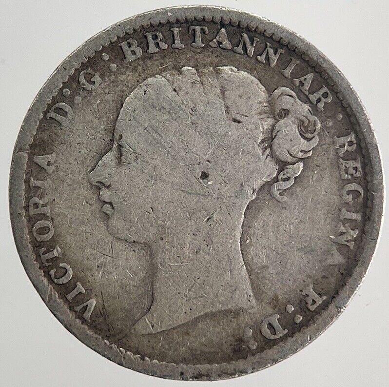 1885 Victoria Threepence Silver Coin | Fine Collectable Grade | a9953