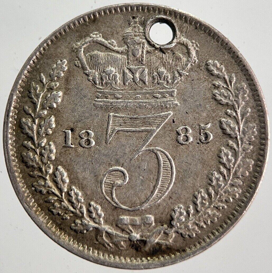 1885 Victoria Threepence Silver Coin | Very High Grade | a7130
