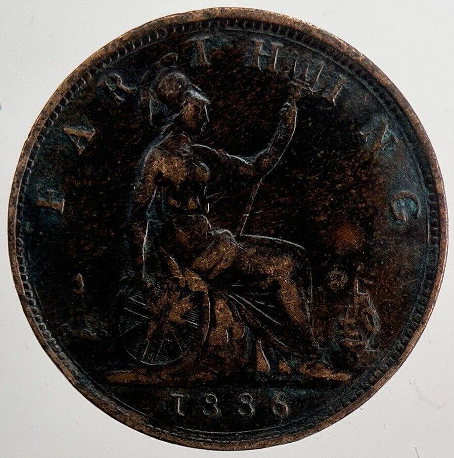 1886 Victoria Farthing Coin | Very High Grade | a5830