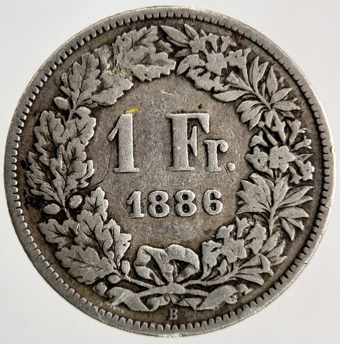 1886 Switzerland Swiss 1 Franc Silver Coin | Collectable Grade