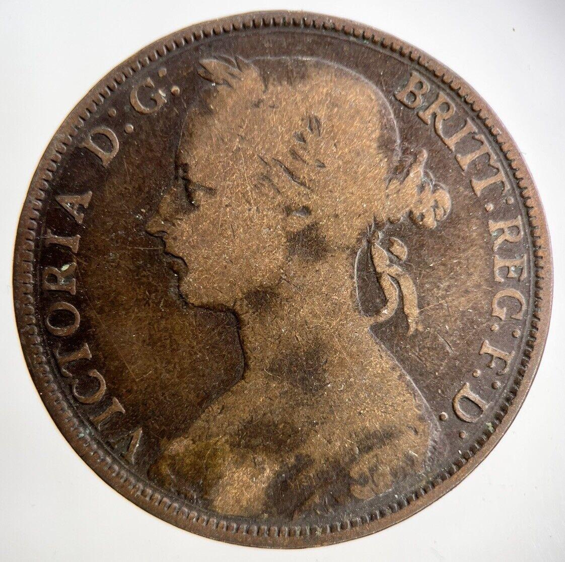 1886 Victoria One Penny Coin | Collectable Grade