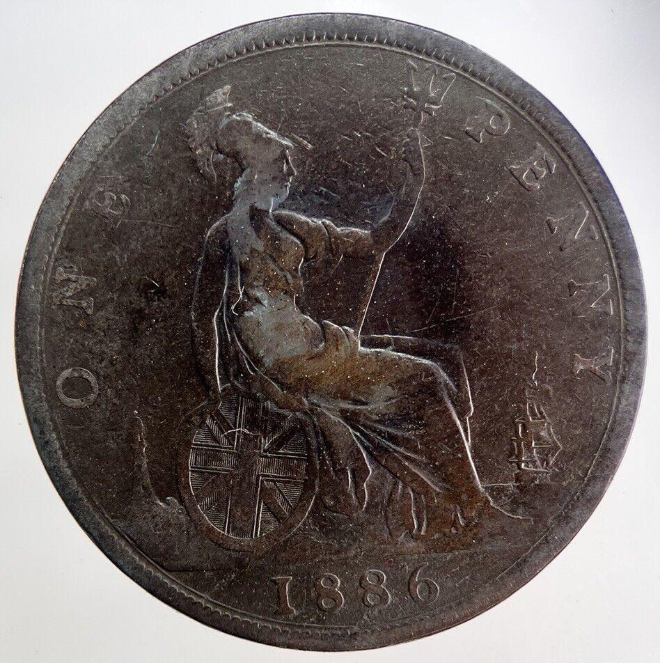 1886 Victoria One Penny Coin | Fine Collectable Grade