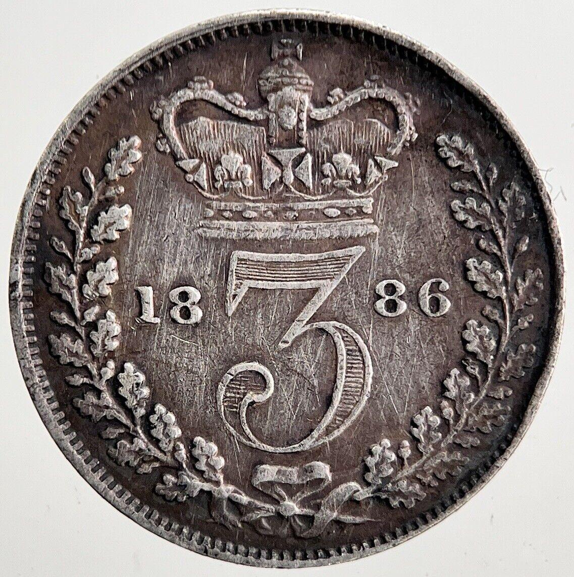 1886 Victoria Threepence Silver Coin | Very High Grade | a5070