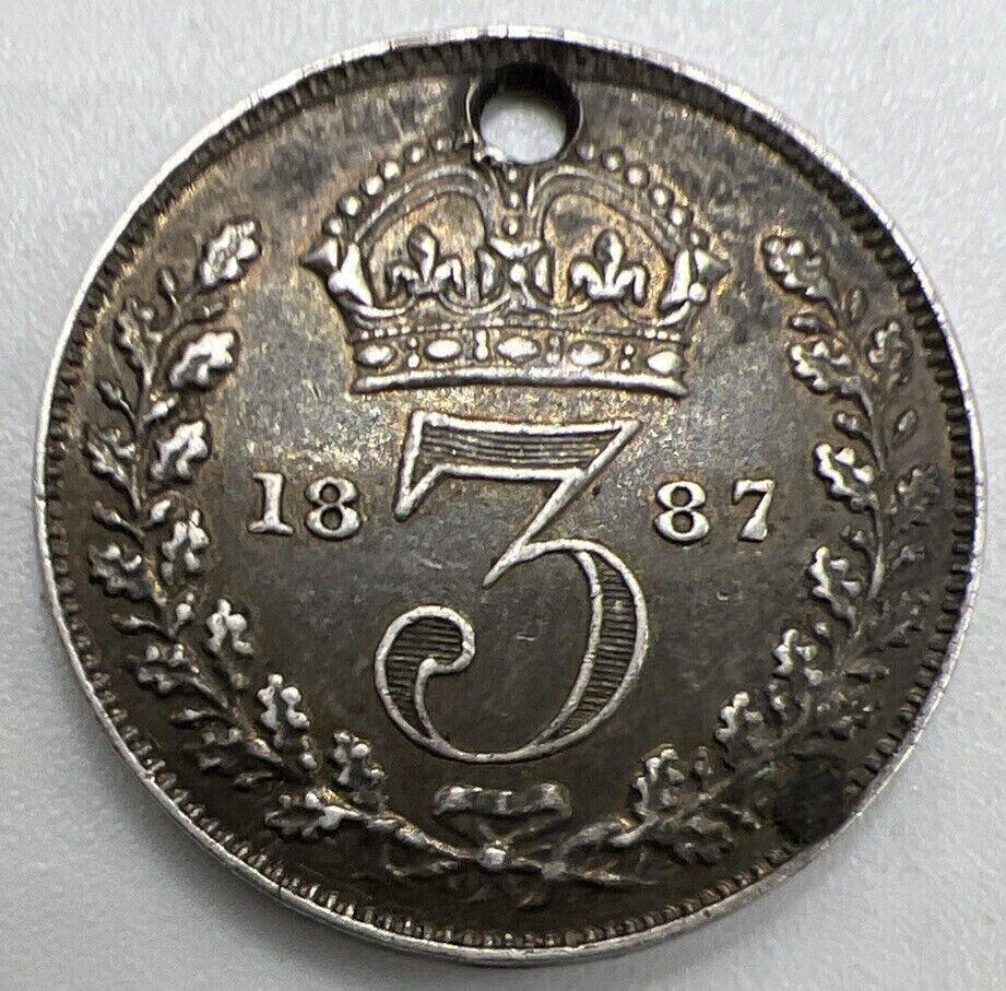 1887 Threepence | British Silver Coin | Victoria | Collectable Grade | a701