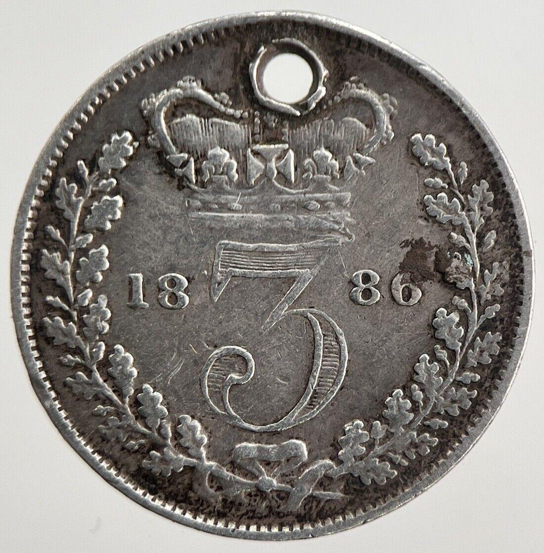 1886 Victoria Threepence Silver Coin | Very High Grade | a5521