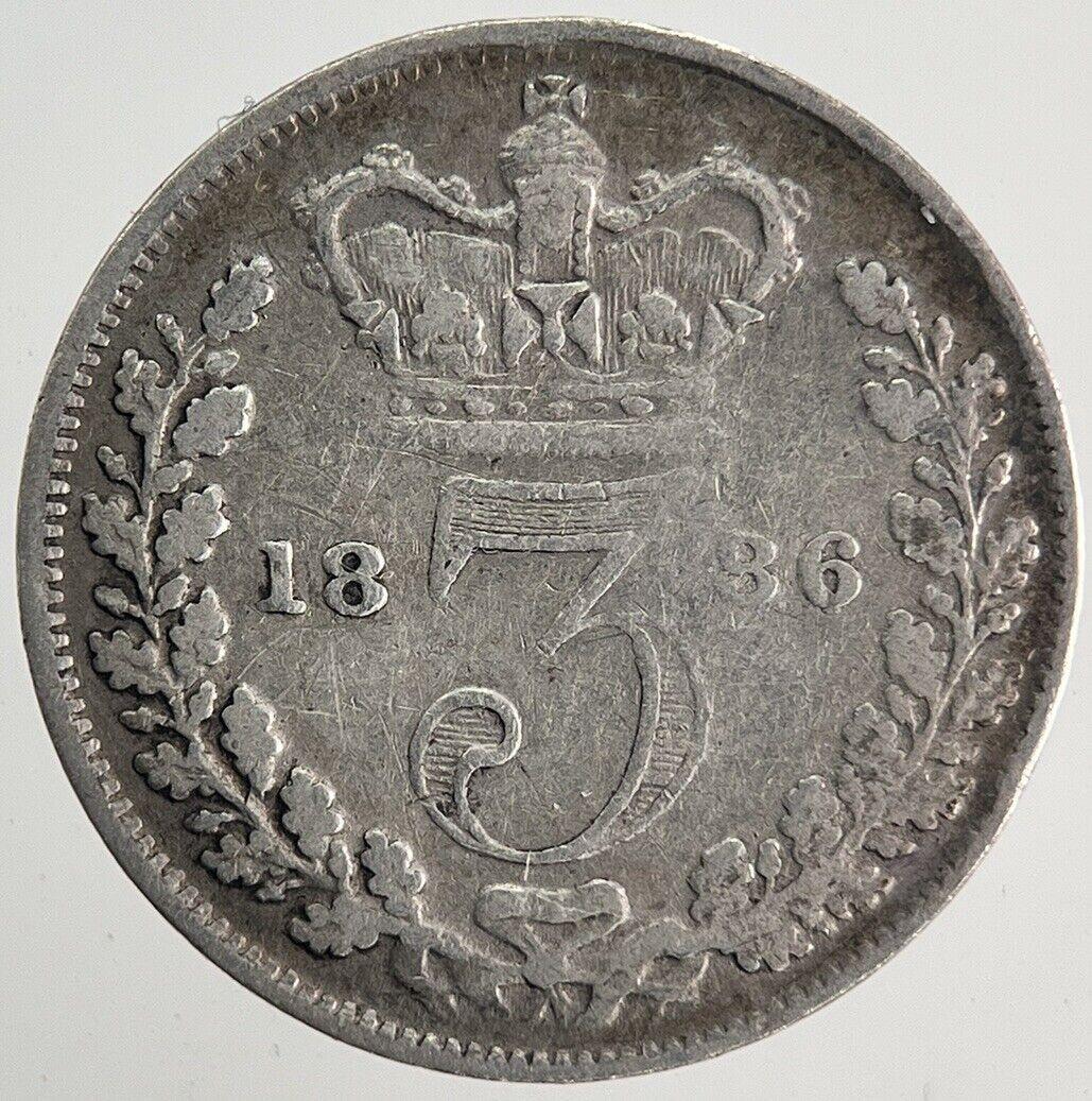 1886 Victoria Threepence Silver Coin | Fine Collectable Grade | a9950