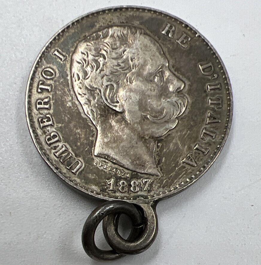 1887 1 Lira Italy Silver Coin | Collectable Grade | a883