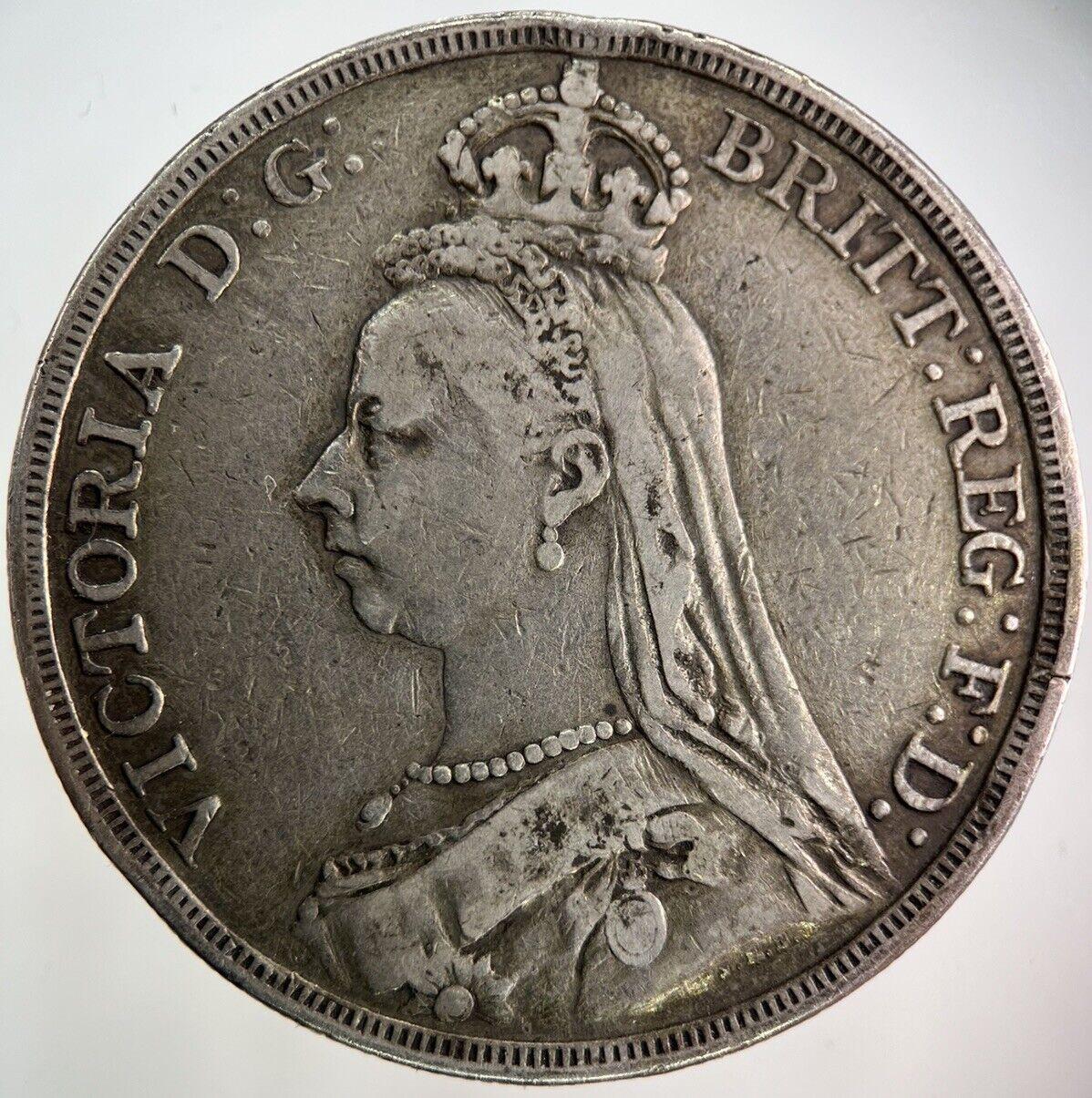 1887 Victoria One Crown Silver Coin | Fine Collectable Grade