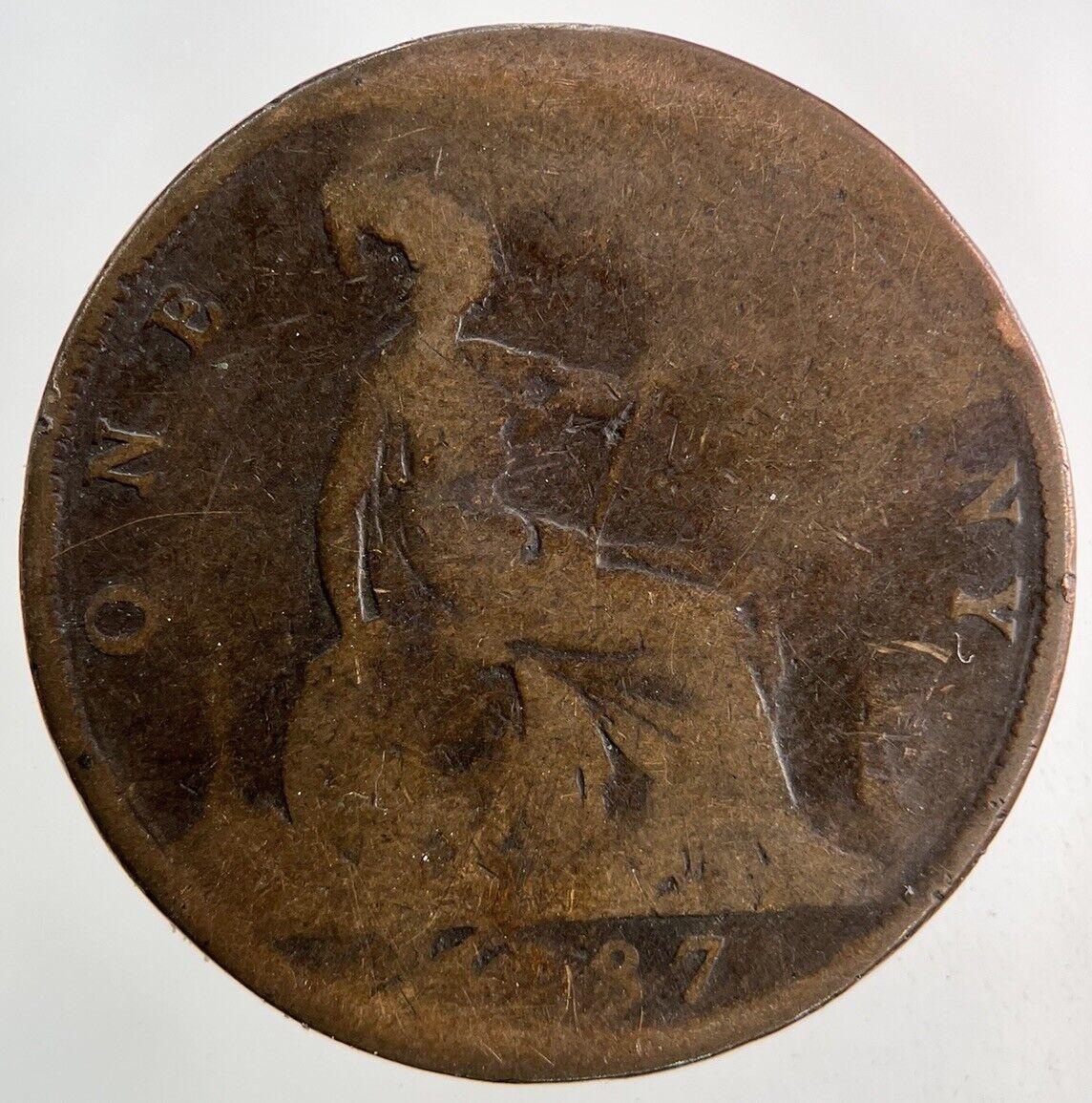 1887 Victoria One Penny Coin | Collectable Grade