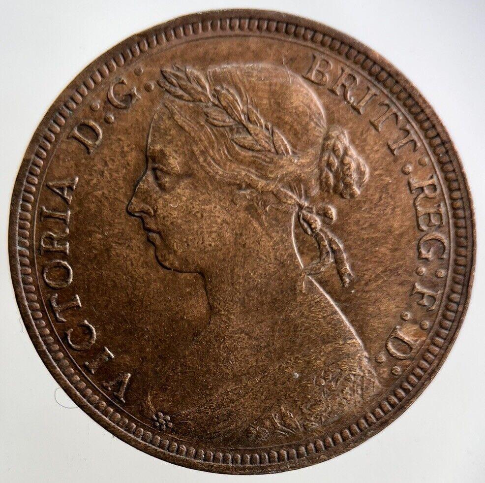 1887 Victoria Half-Penny Coin | Very High Grade