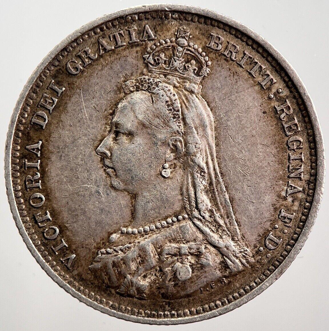 1887 Victoria Shilling | British Silver Coin | Fine Collectable Grade | a1016