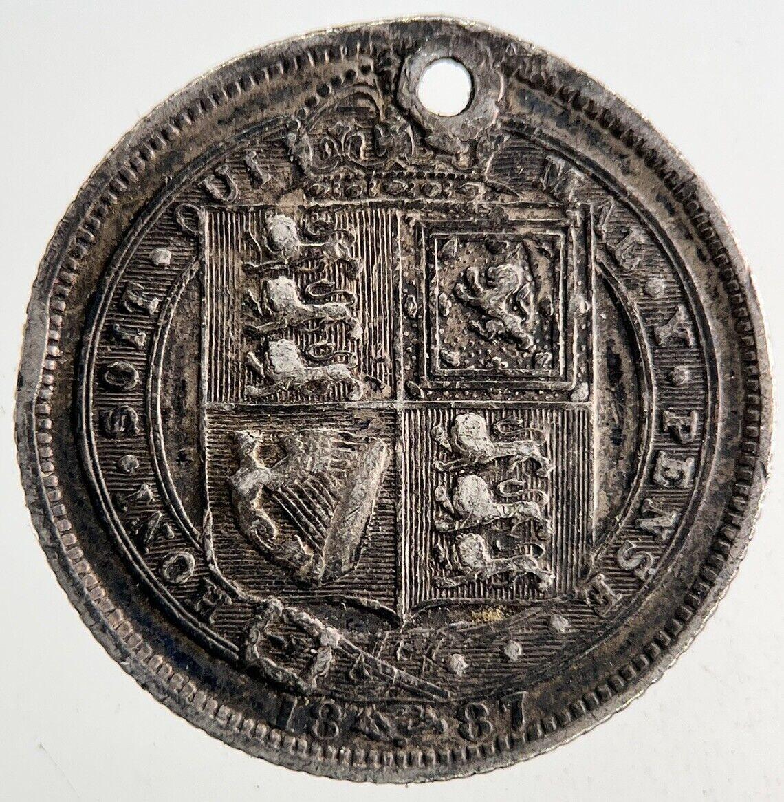 1887 Victoria Sixpence Silver Coin | Fine Collectable Grade