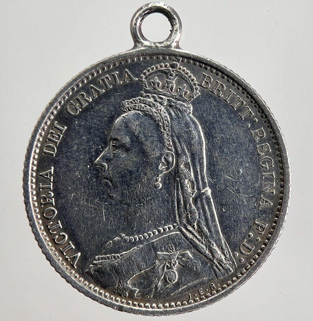 1887 Victoria Sixpence Silver Coin | Very High Grade | a2457