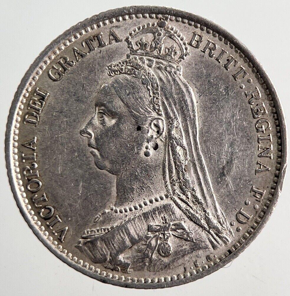 1887 Victoria Sixpence Silver Coin | Very High Grade