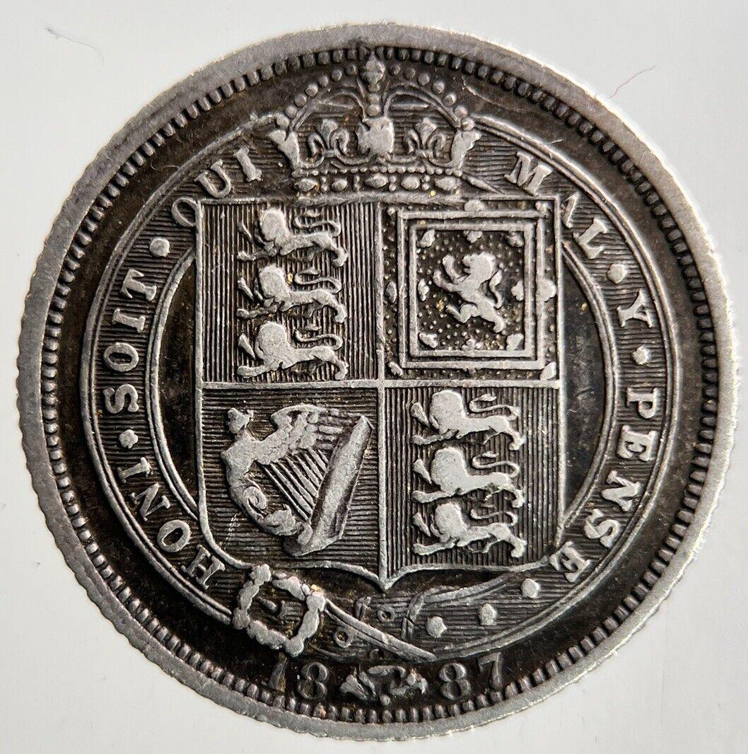 1887 Victoria Sixpence Silver Coin | Fine Collectable Grade