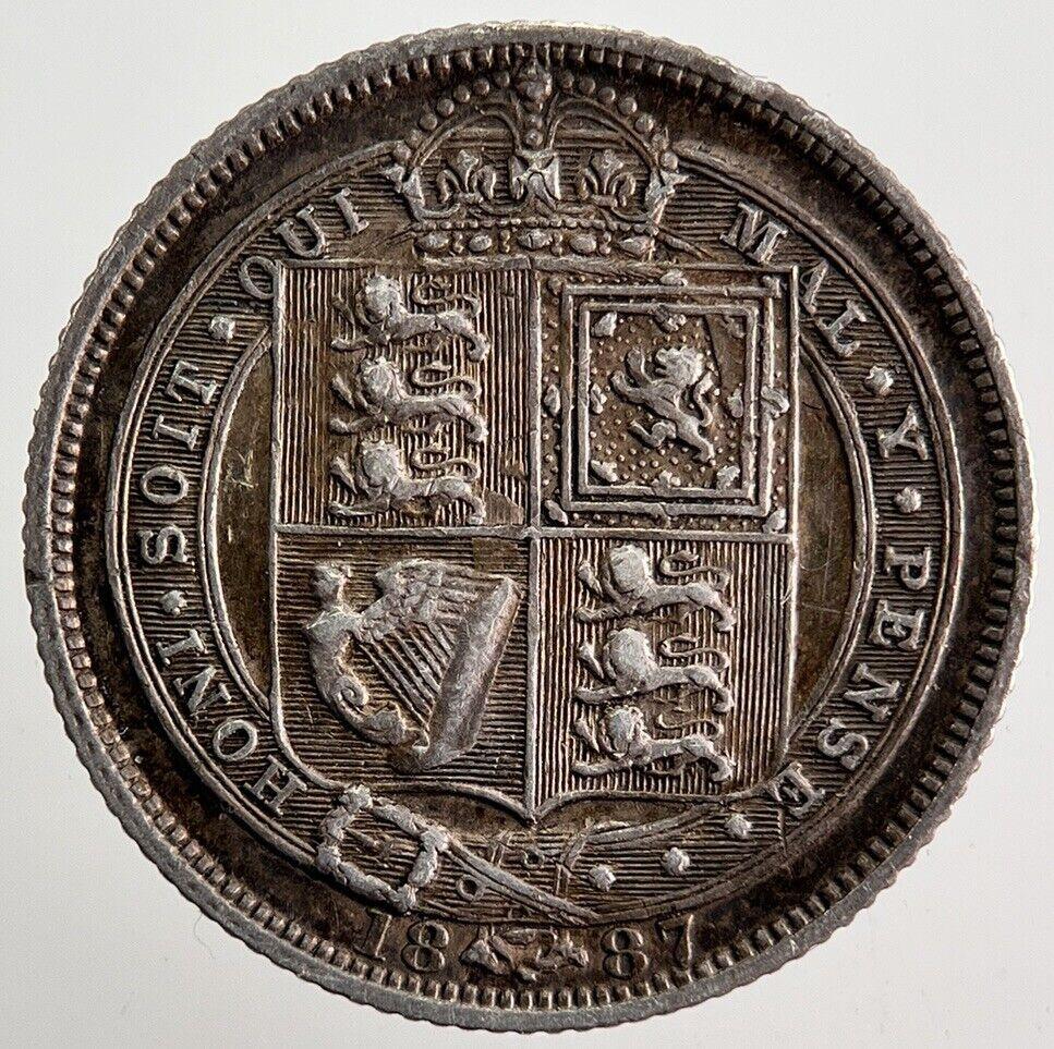 1887 Victoria Sixpence Silver Coin | Fine Collectable Grade