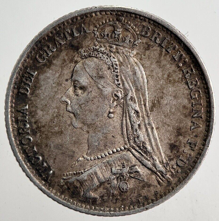 1887 Victoria Sixpence Silver Coin | Very High Grade
