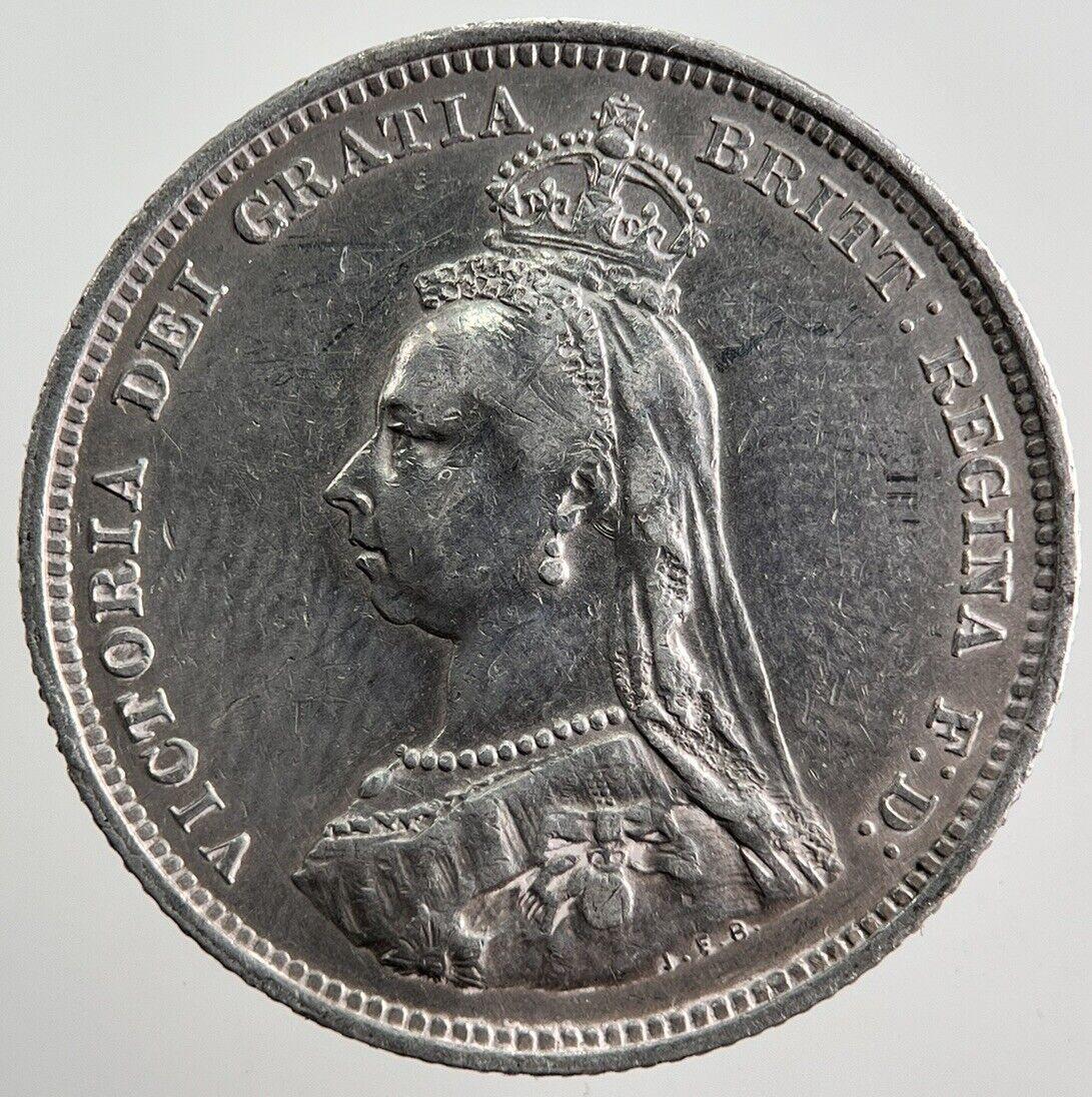 1887 Victoria Shilling Silver Coin | Very High Grade