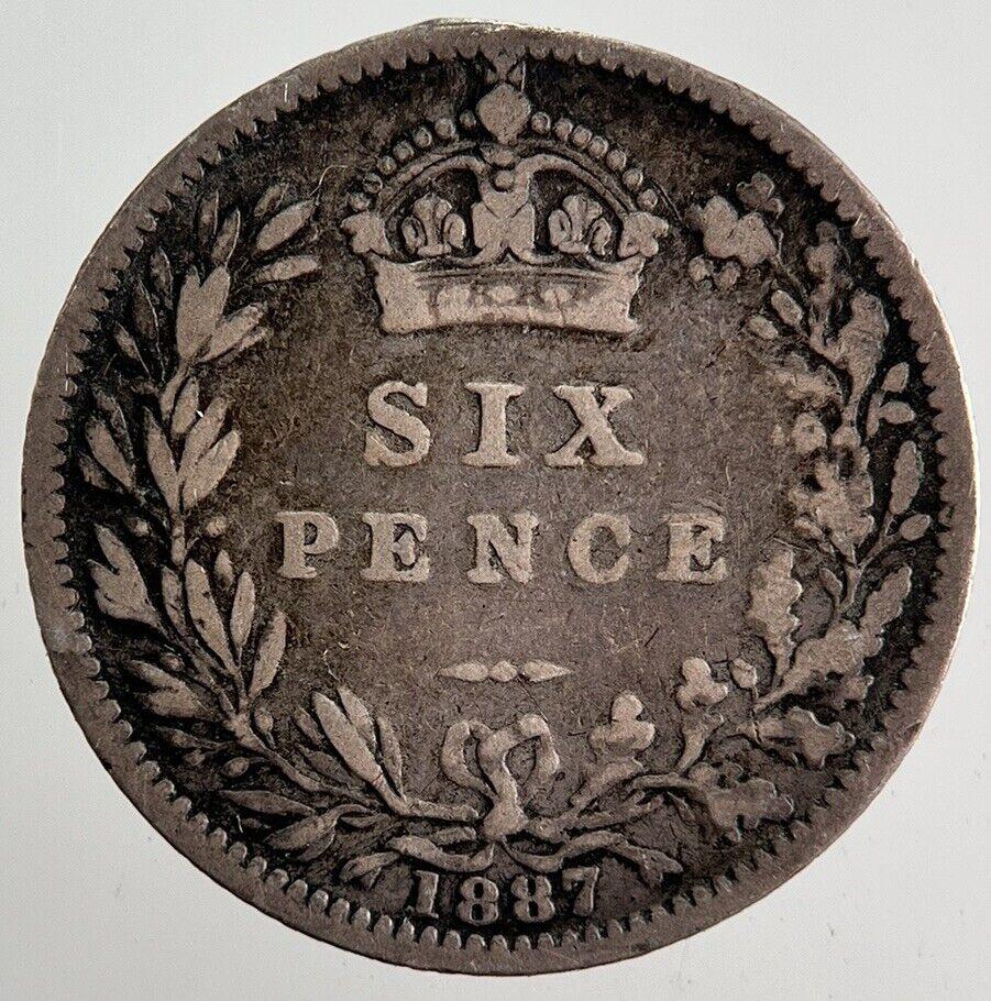 1887 Victoria Sixpence Silver Coin | Fine Collectable Grade