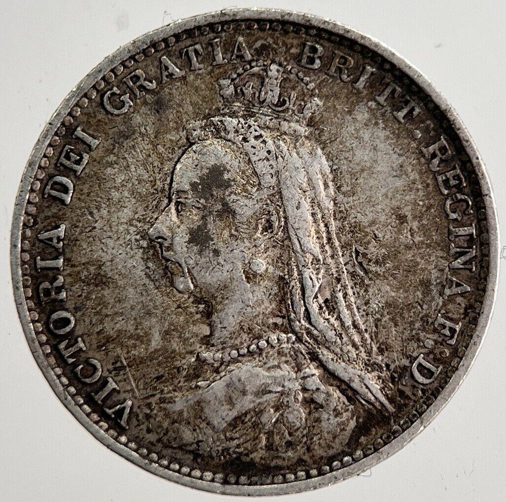 1887 Victoria Threepence Silver Coin | Fine Collectable Grade | a8588