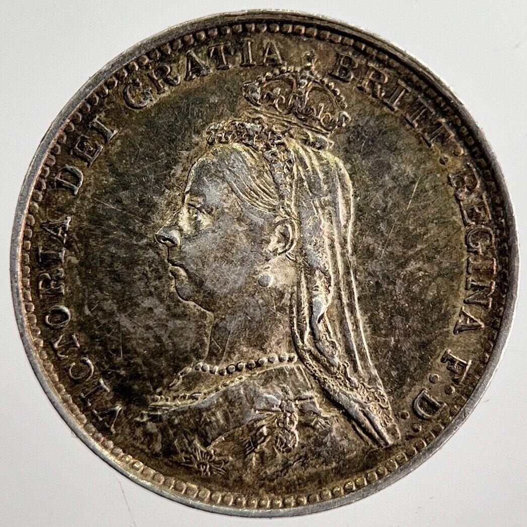 1887 Victoria Threepence Silver Coin | Very Fine Grade | a8597