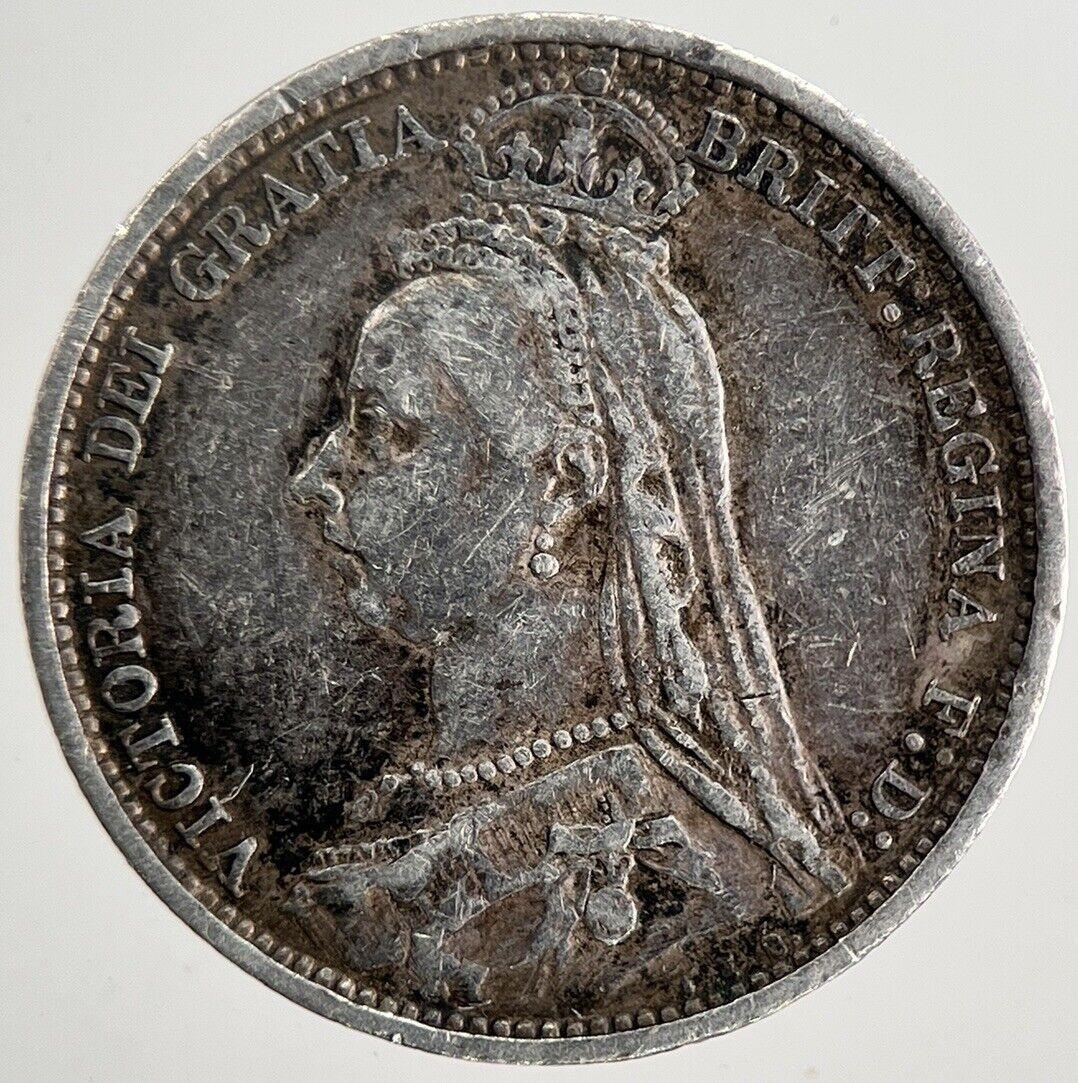1887 Victoria Sixpence Silver Coin | Very High Grade | a8814