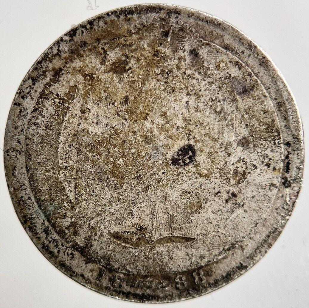 1888 Victoria Shilling Silver Coin | Fair Grade
