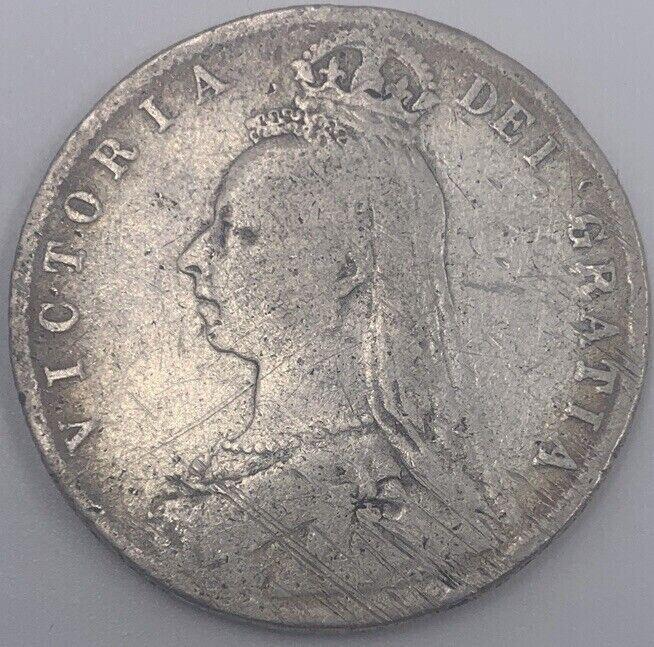 1889 Victoria Half Crown | British Silver Coin | Fair Grade