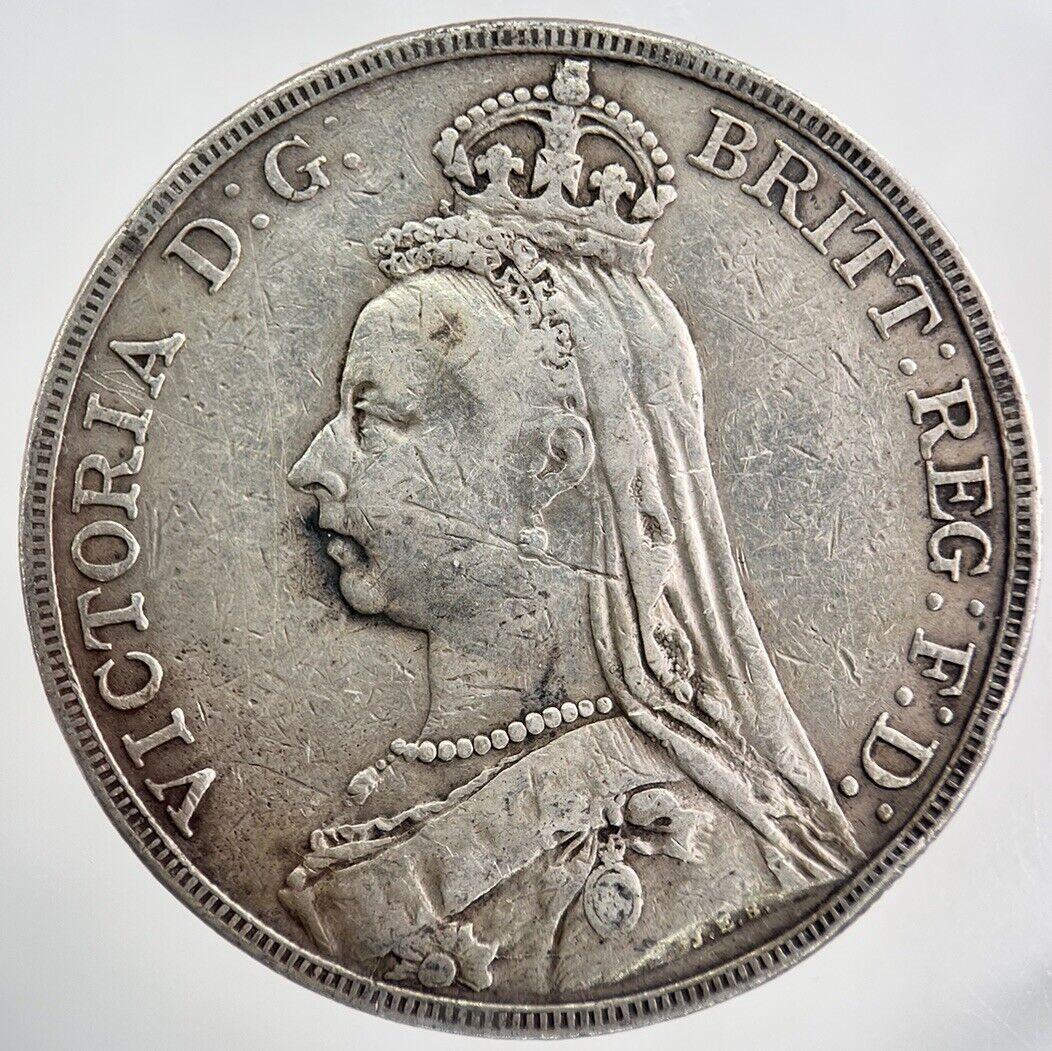 1889 Victoria Half-Crown Silver Coin | Fine Collectable Grade | a1361