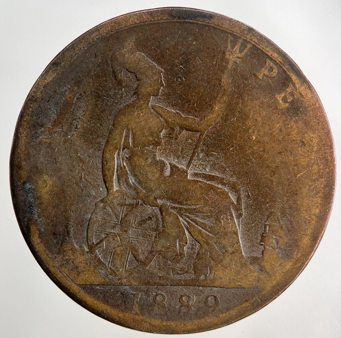 1889 Victoria One Penny Coin | Collectable Grade