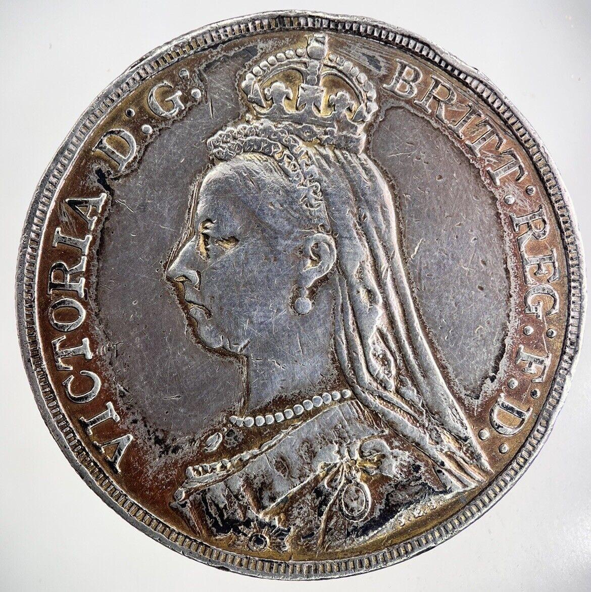 1889 Victoria One Crown Silver Coin | Very High Grade
