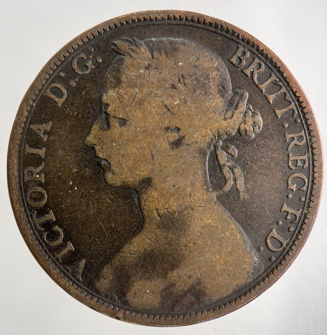 1889 Victoria One Penny Coin | Collectable Grade